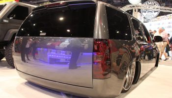 Silver SUV Rear custom showroom vehicle