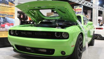 showroom dodge charger neon green