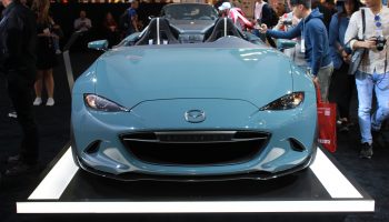 Blue Classic Car Hood