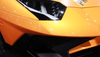 Orange Race Car Headlight