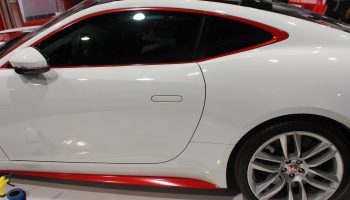 White and Red Car