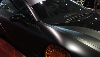 Black Car with Red Wheels