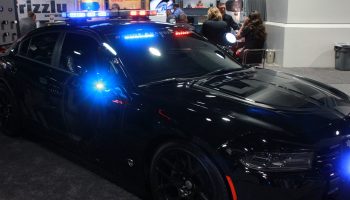 Black Car with Police Lights