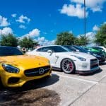 Yellow and White Benz