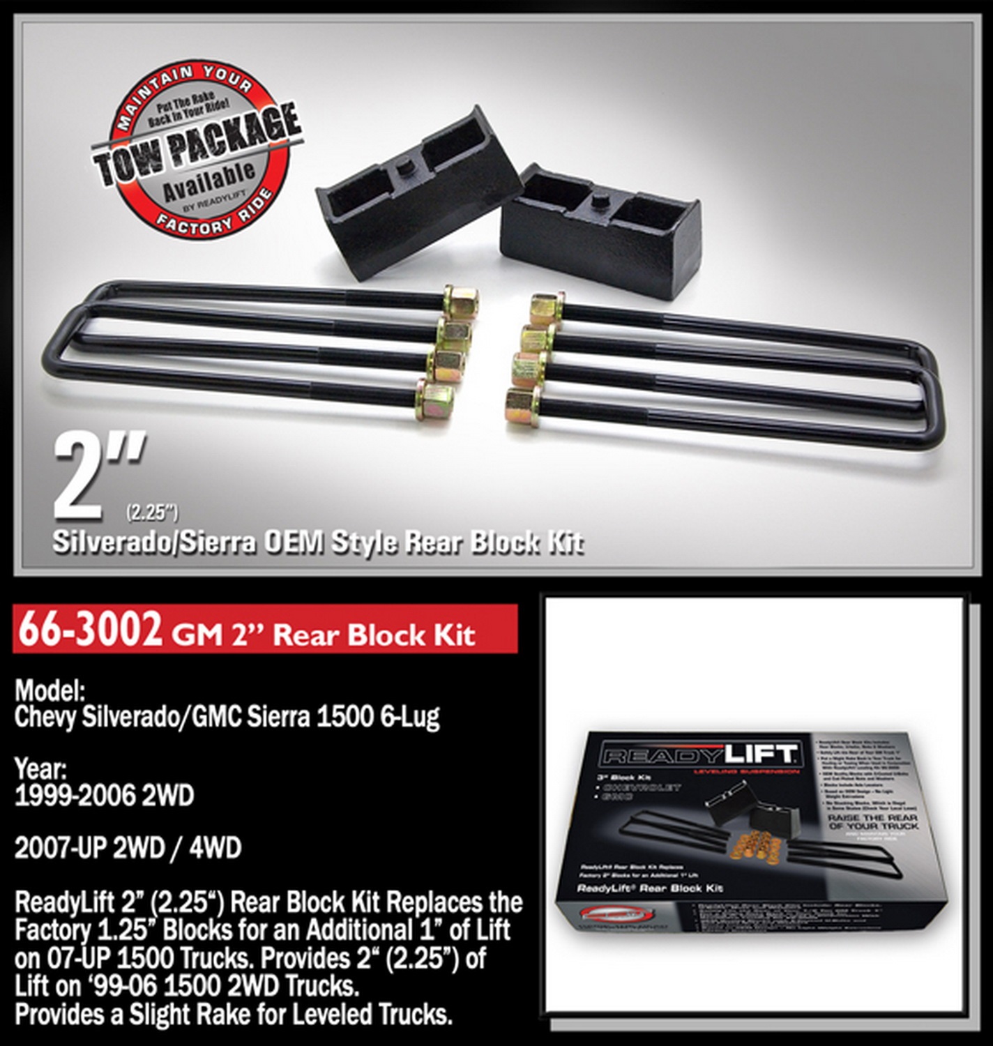ReadyLIFT Rear Block Kit 2.25 ReadyLIFT Rear Block Kit 2.25
