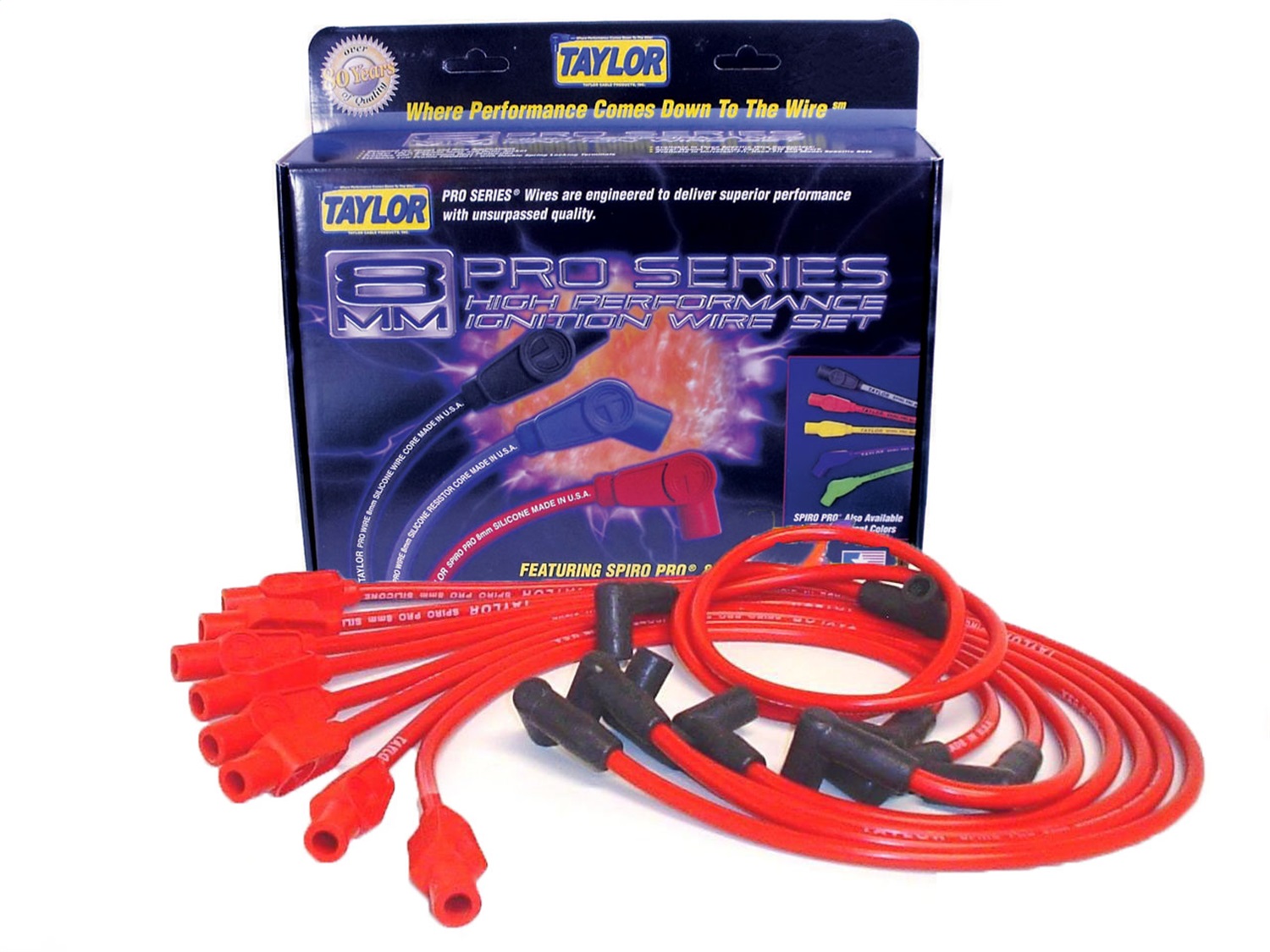 Taylor Cable Spark Plug Wire Set 8mm Spiro-Pro 74276 Taylor Cable Spark Plug Wire Set 8mm Spiro-Pro 74276