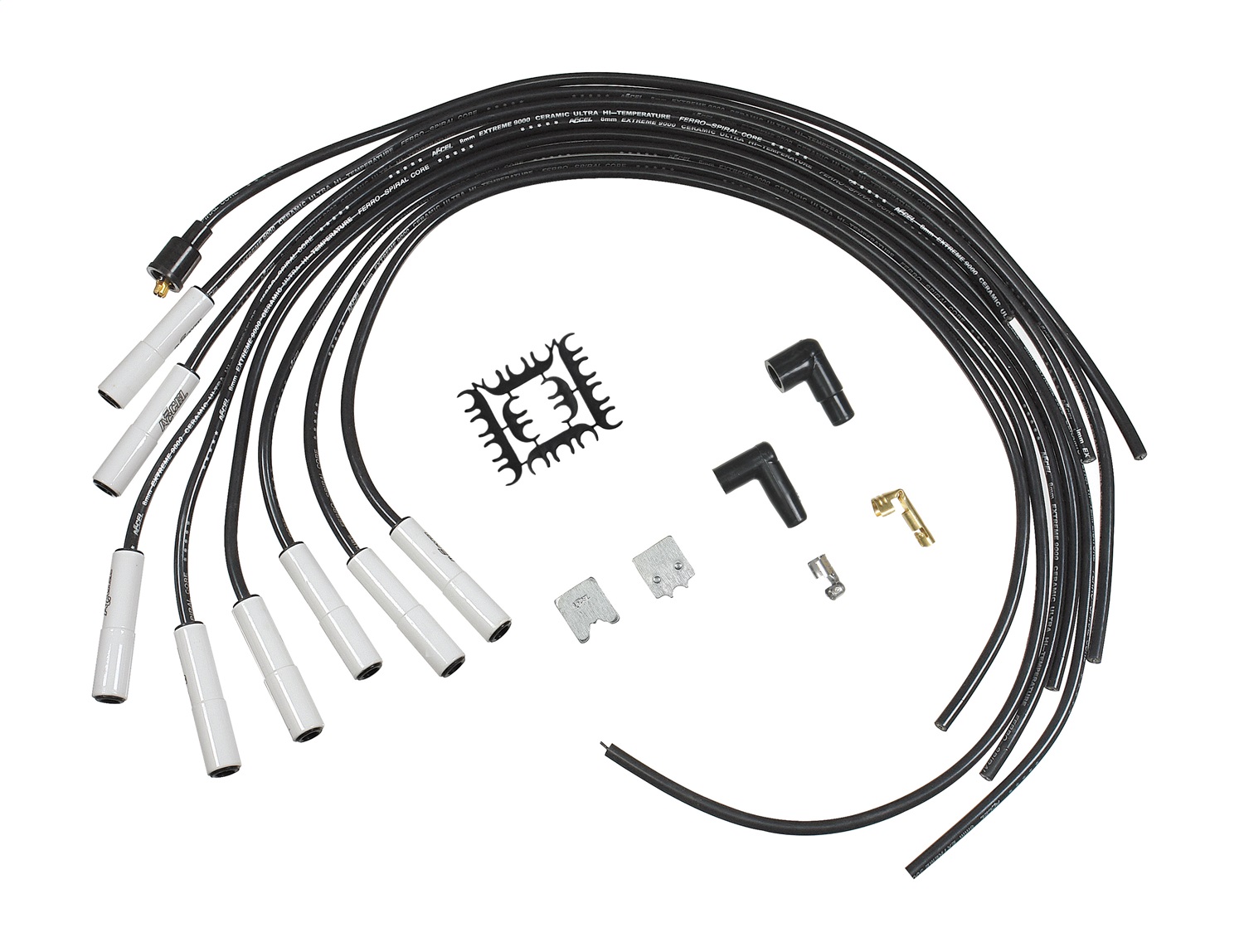 Accel Extreme 9000 Black Ceramic Boot Spark Plug Wires 