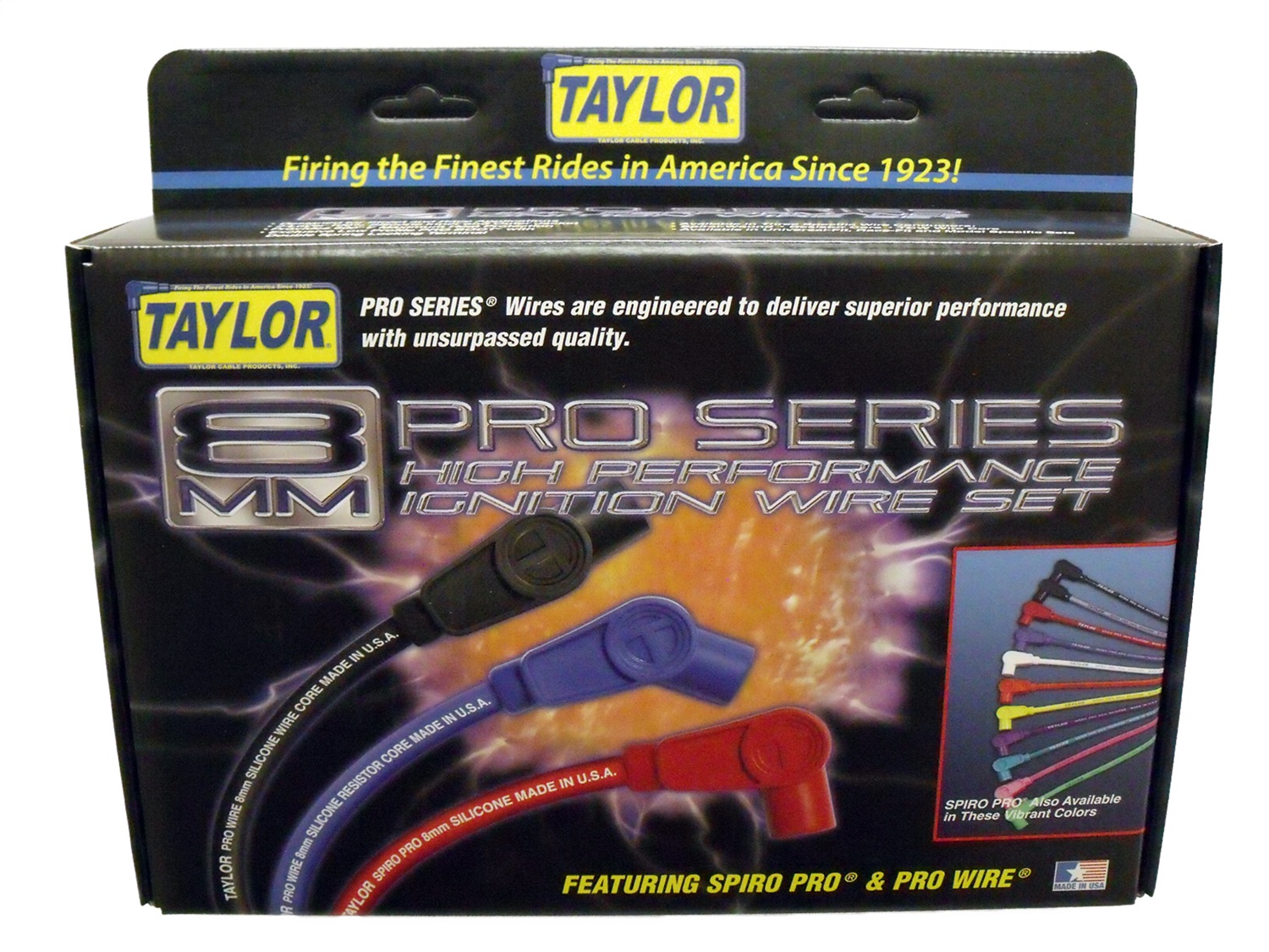 Taylor Cable Products Spark Plug Wire Pro Wire RC 8MM With 90-Degree Boot  Set Universal V8