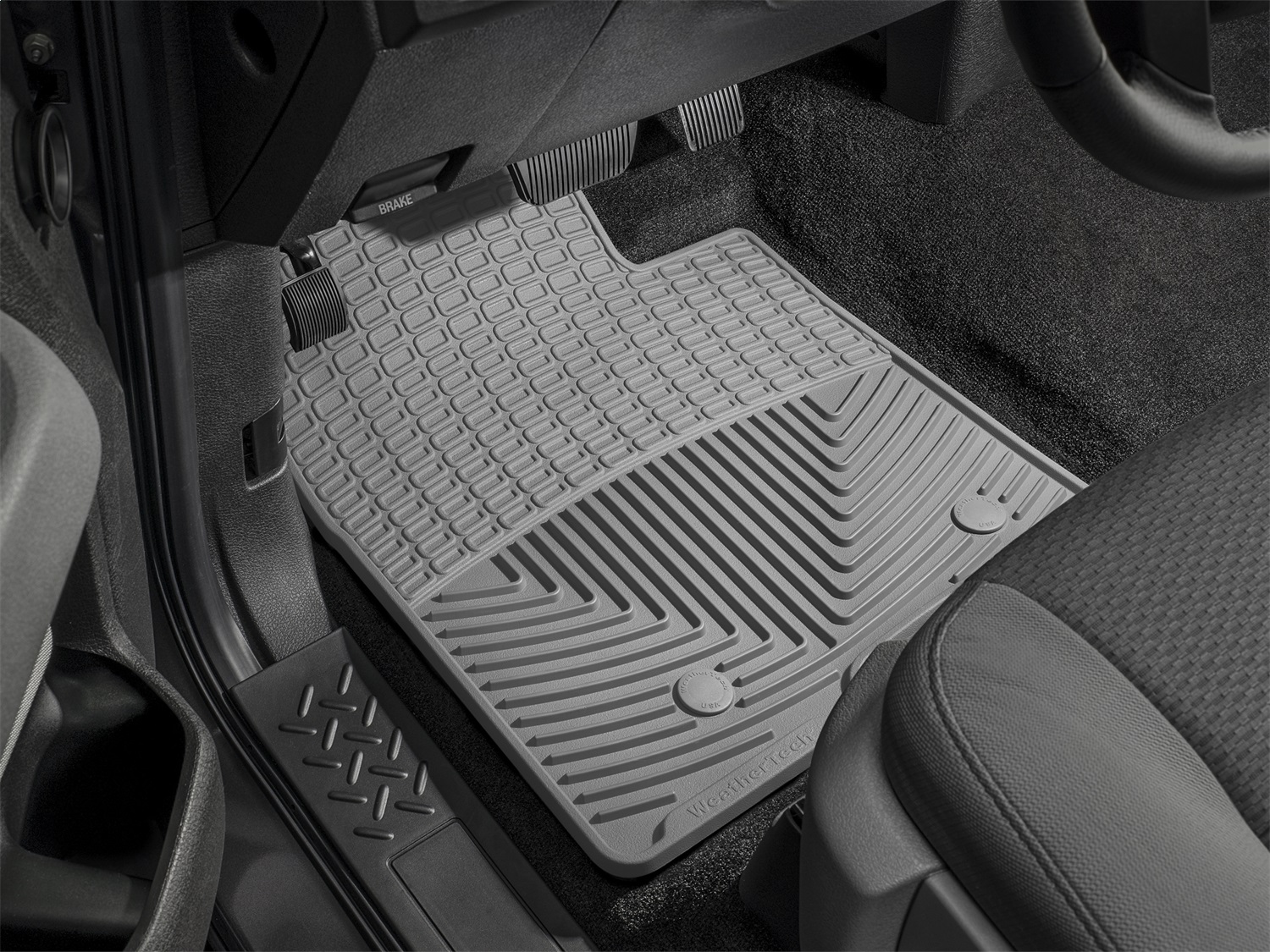 W65GR WeatherTech Rubber Floor Mat for Select Honda Civic Models Gray Set of 2 W65GR WeatherTech Rubber Floor Mat for Select Honda Civic Models Gray Set of 2