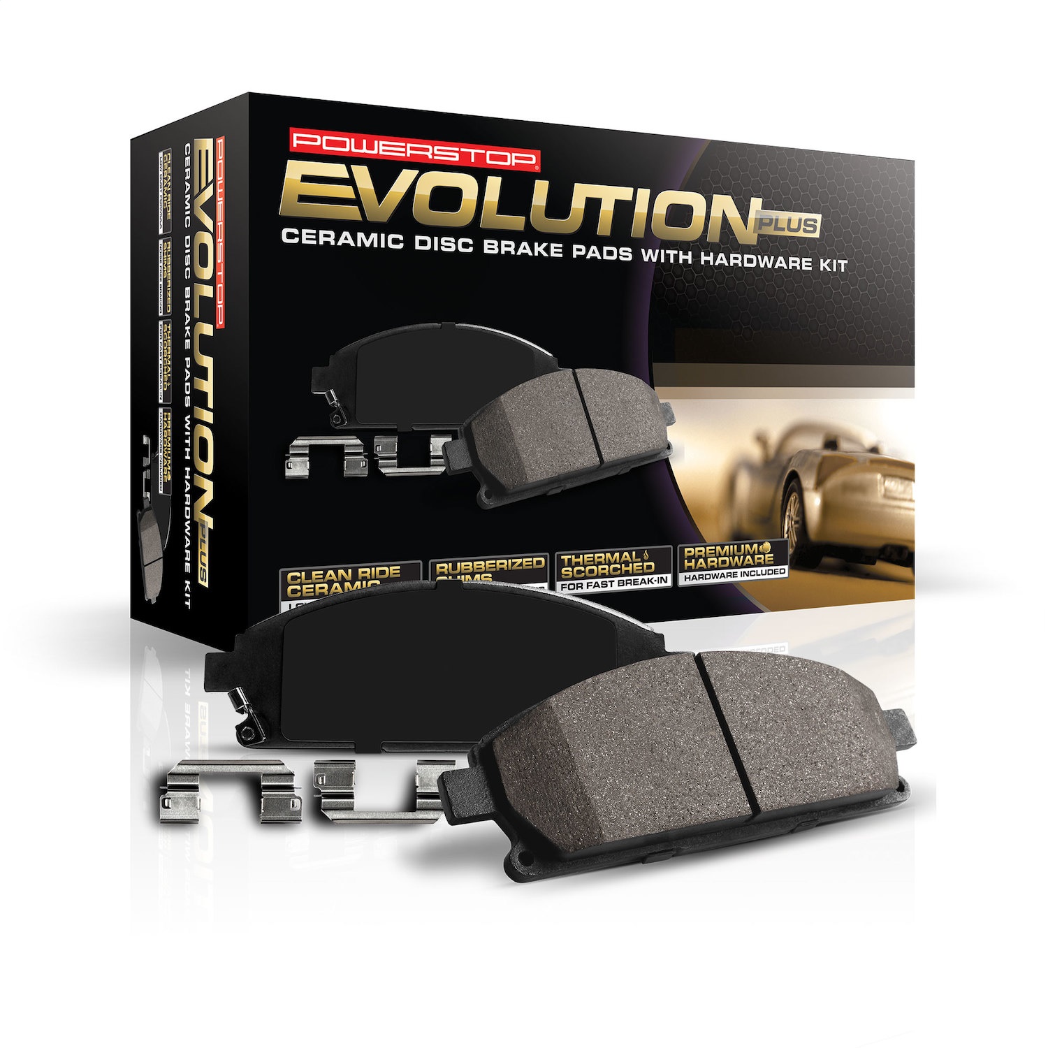 Power Stop 17-1264 Z17 Evolution Plus Premium Ceramic Brake Pads w 