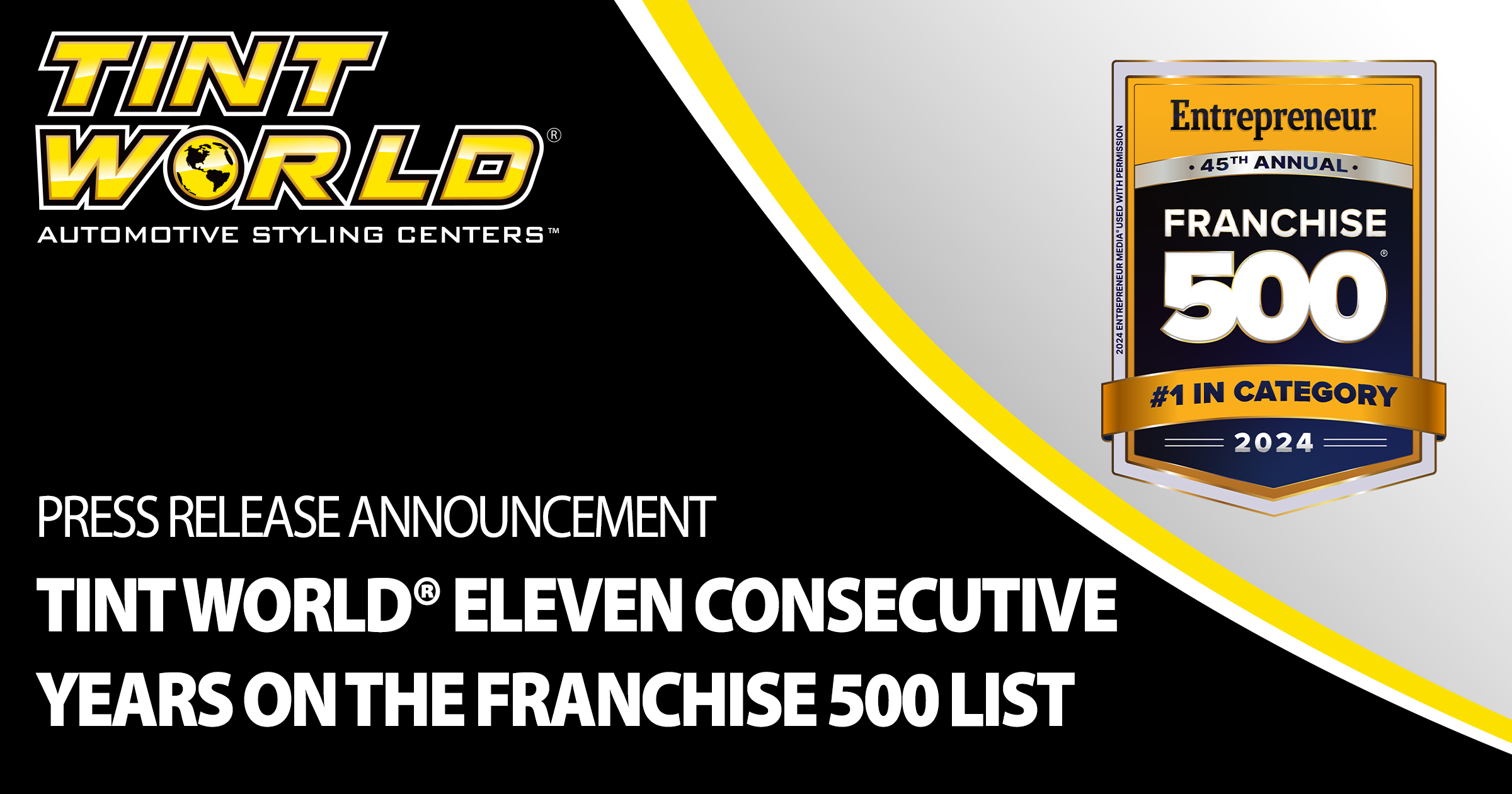 Tint World® Ranked a Top Franchise for Entrepreneur’s 45th annual 2024