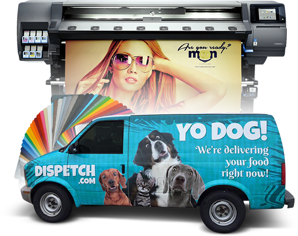 commercial vehicle wraps, truck printed graphics