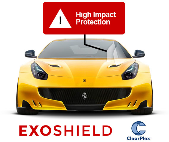 Windshield protection film, Exoshield, ClearPlex