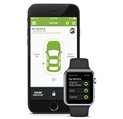 smart car technology, smartphone car app, car alarm installation