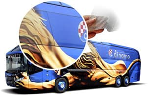 Bus with wrap design