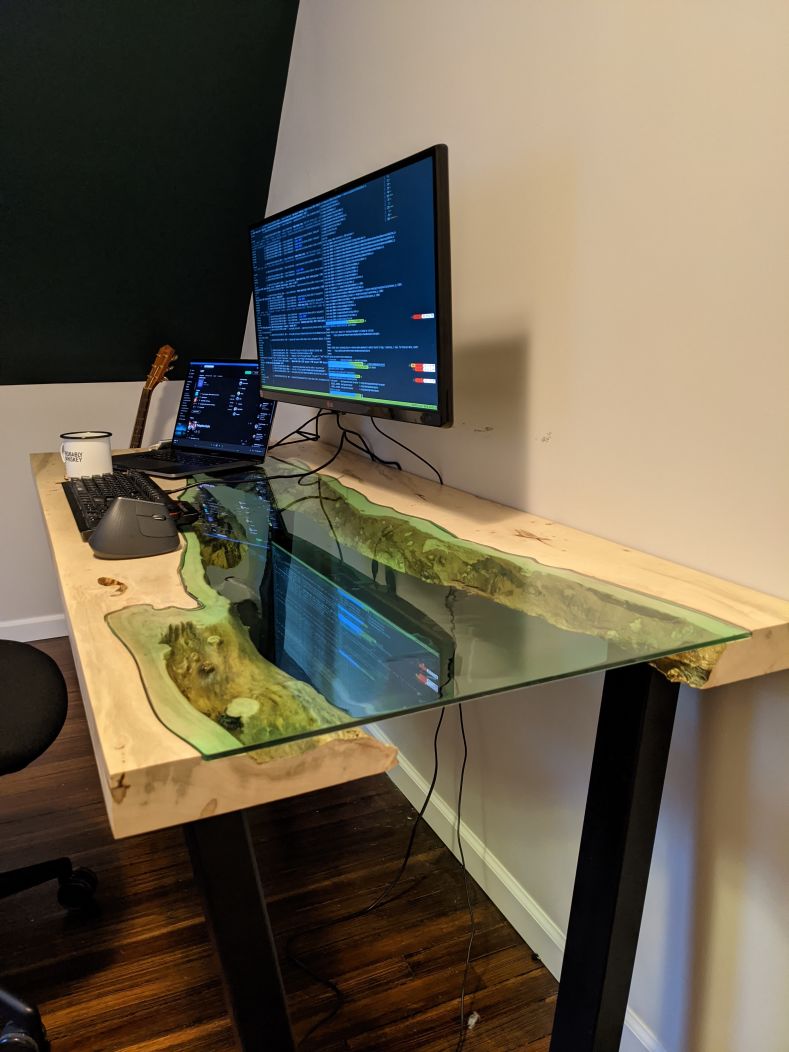 Finally finished the river table