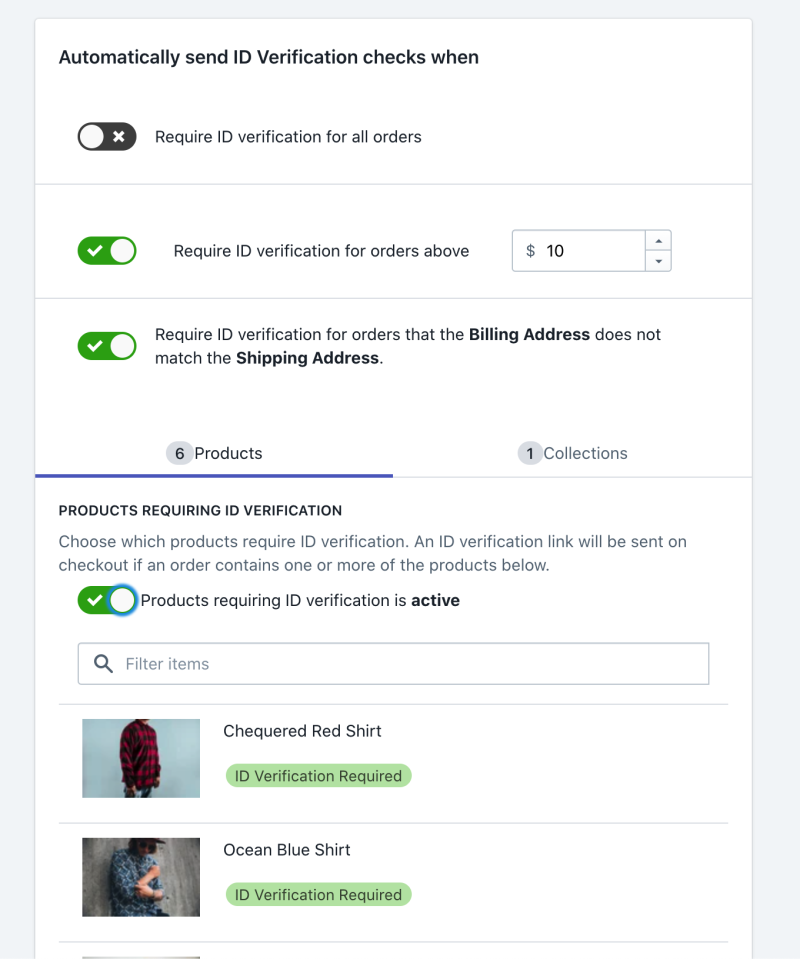An example of automatic Real ID automatic ID verification rules