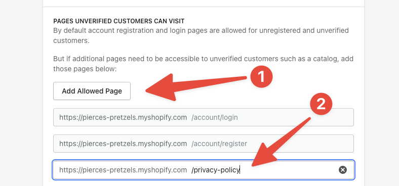 Adding a page by URL that unverified guests can read without being prompted to login and verify their ID