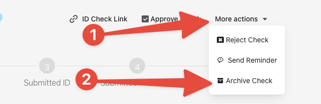 Archiving a single ID check