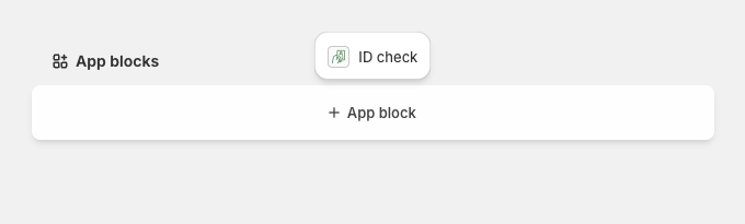 Adding the Real ID - ID check app block to the Shopify customer details page as an app block