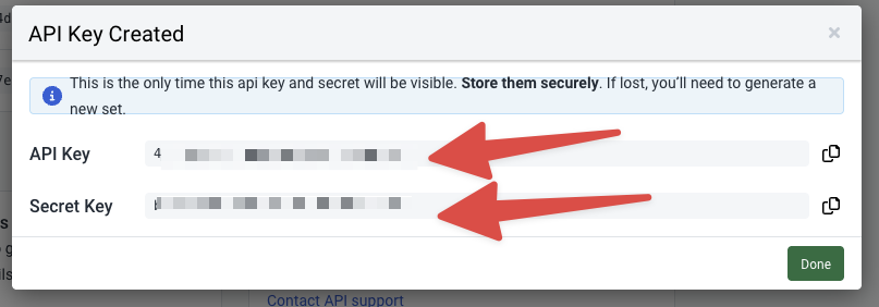 Copying the Shipstation API key and secret for integration into the Real ID WooCommerce plugin