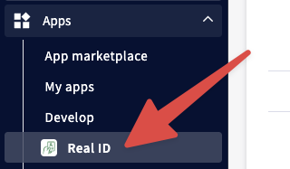Opening the Real ID BigCommerce app from within the BigCommerce dashboard