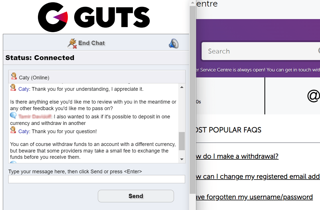 guts casino customer support live chat