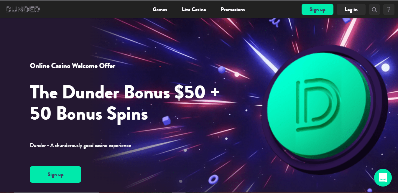 Dunder casino start page