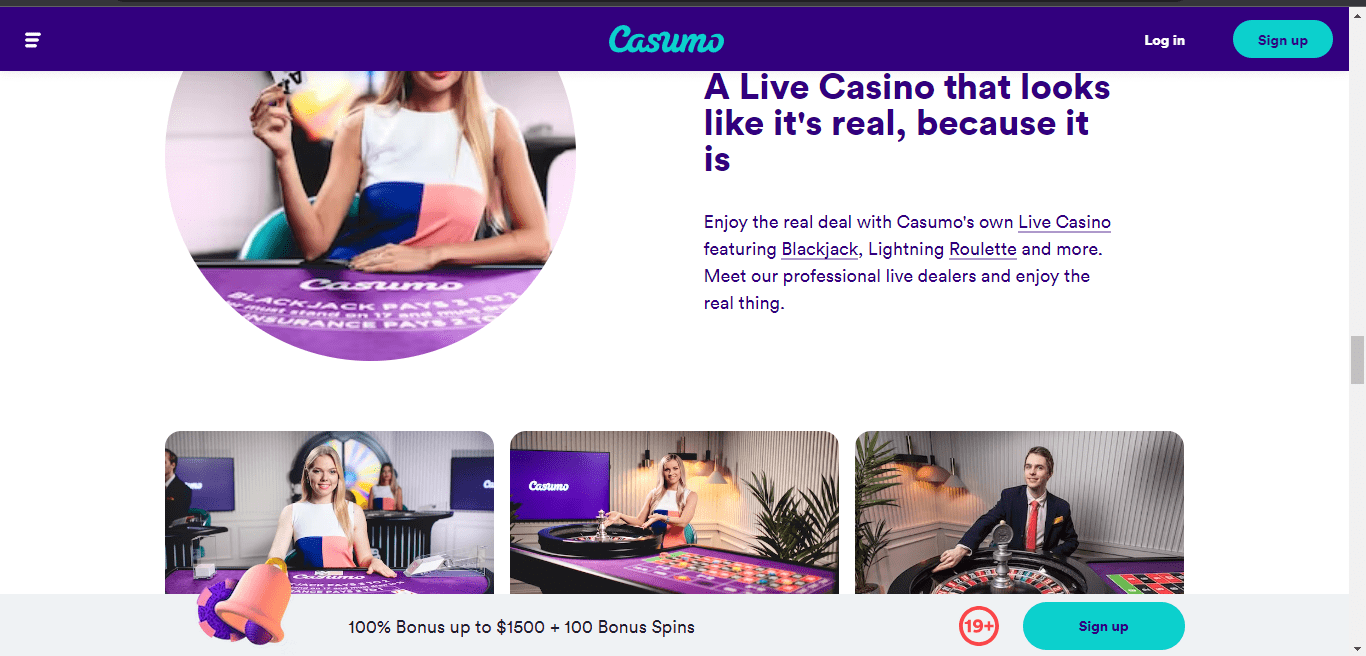 Casumo casino home page live casino