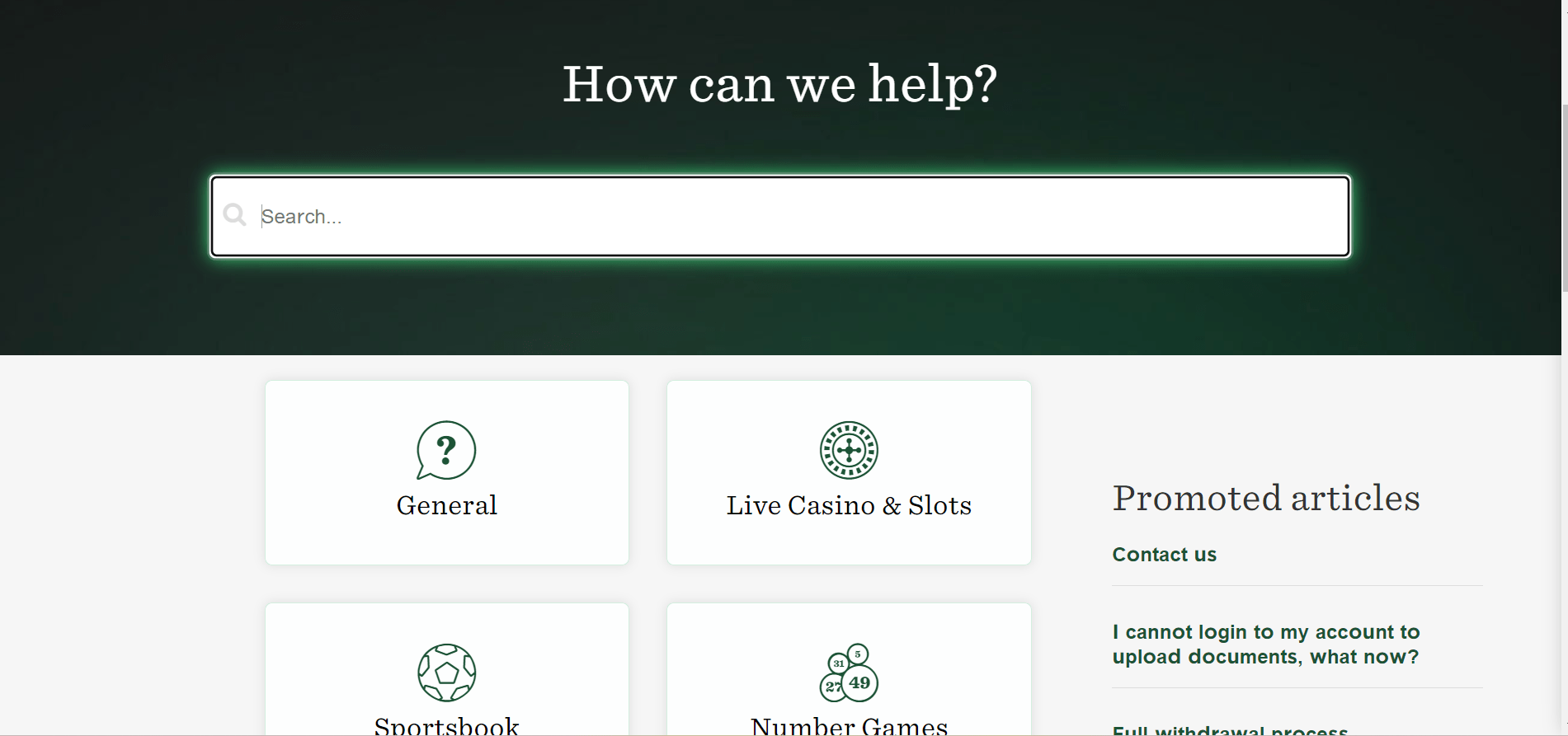 mr green casino faqs