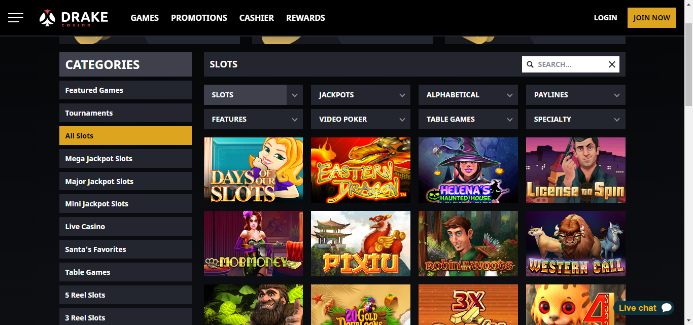 drake casino slots