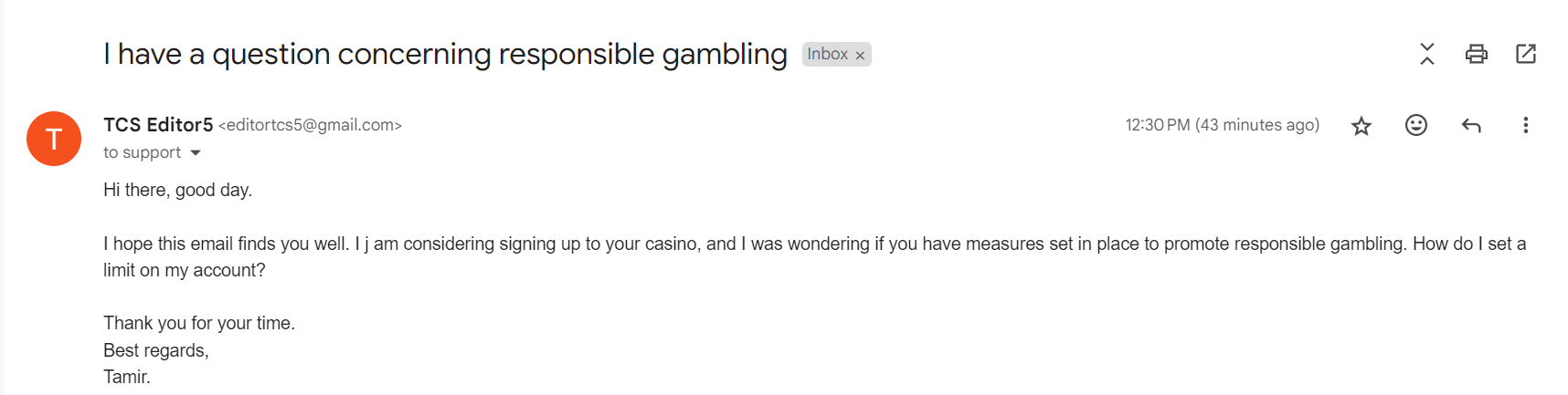 winaday casino email support