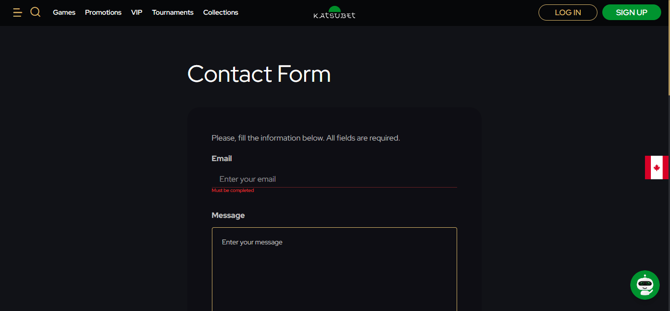 katsubet casino contact form