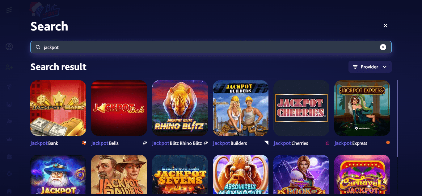 7bit casino game navigation