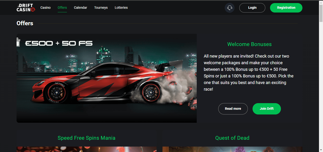 Drift casino bonuses