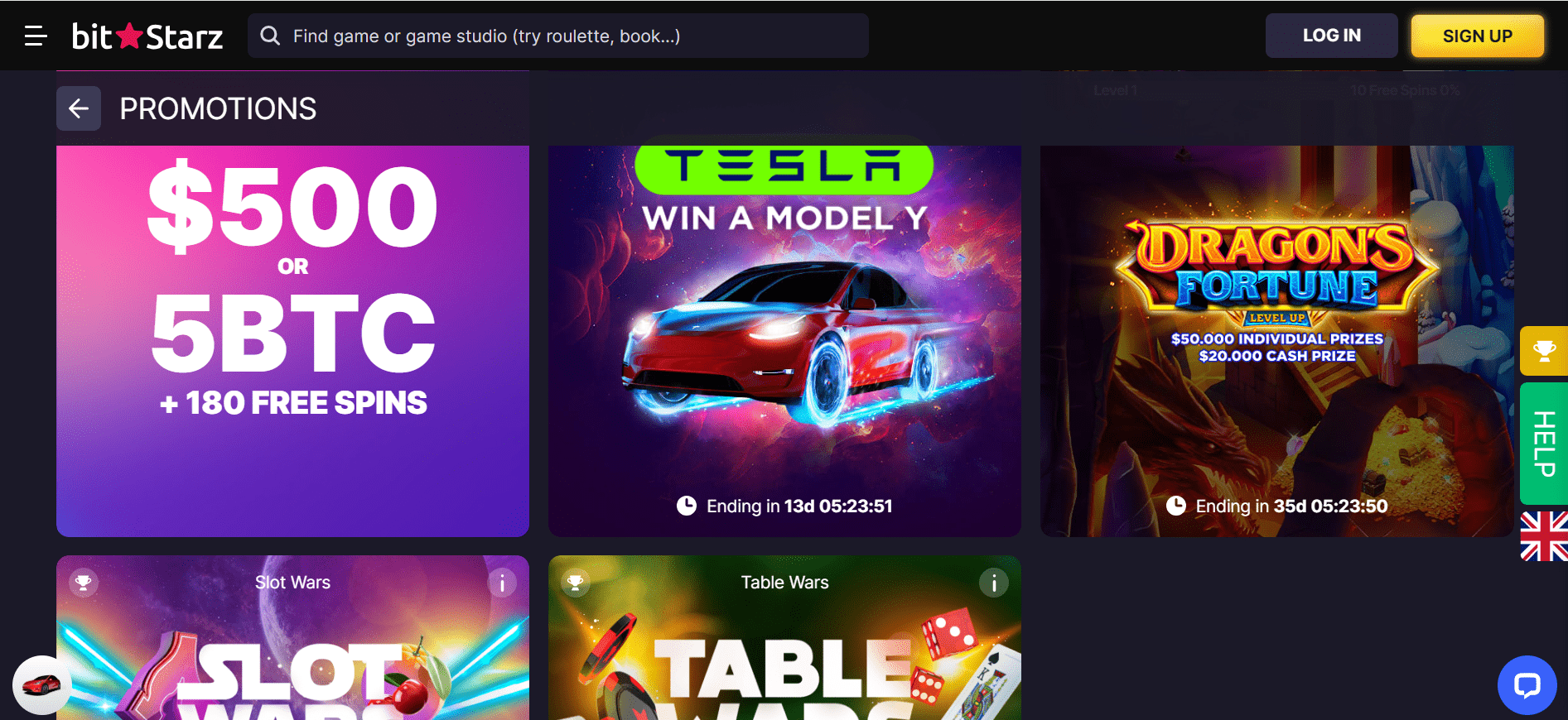 Bitstartz casino promotions