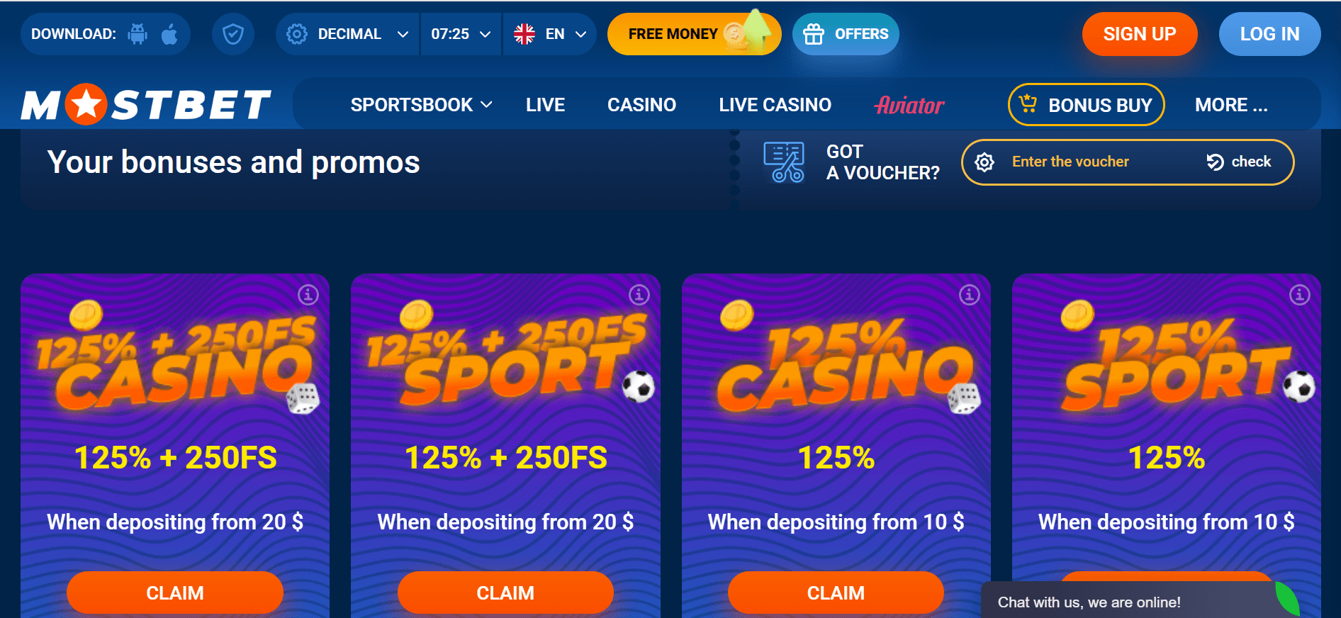 MostBet casino Bonuses