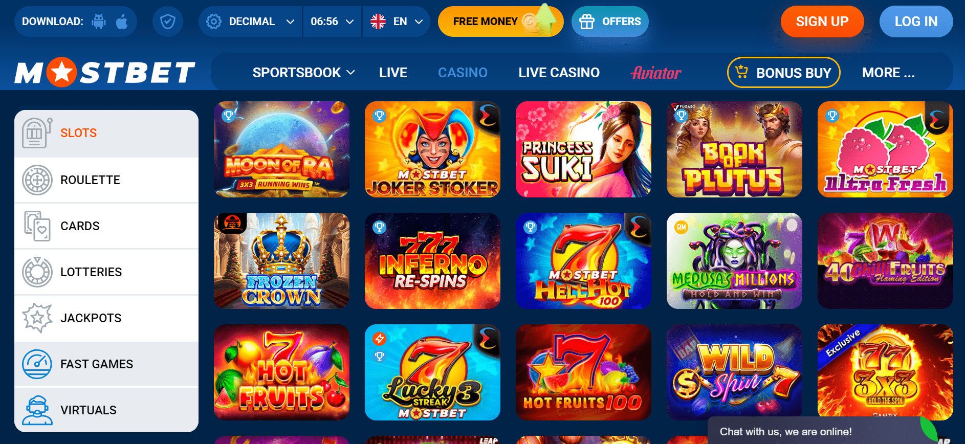 MostBet casino slots