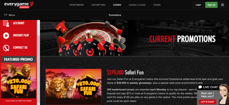 Everygame casino promotions