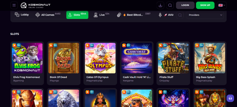 Kosmonaut Casino slots