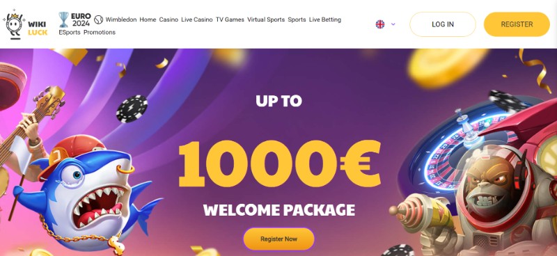 Wikiluck casino landing page