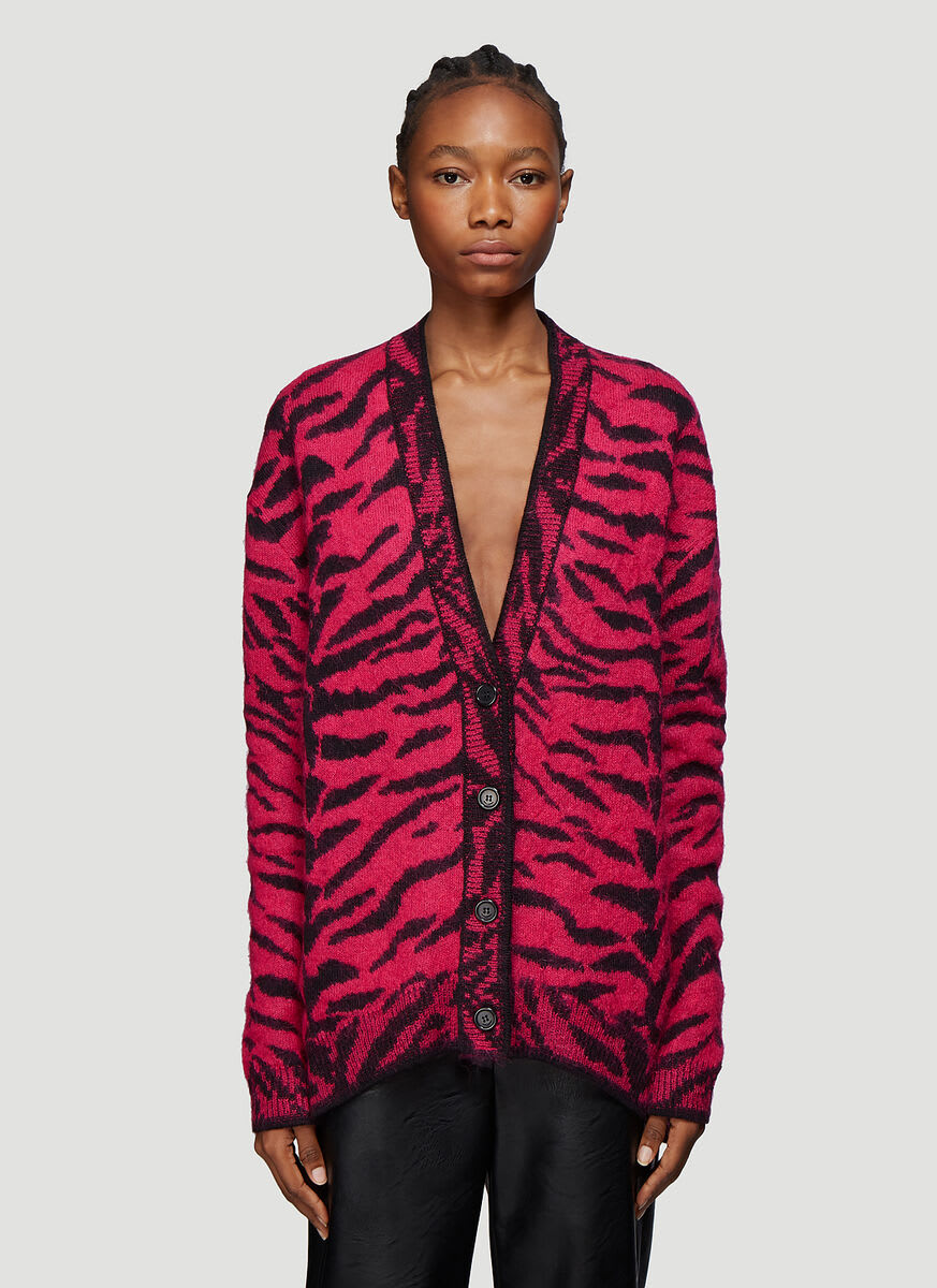 saint laurent zebra cardigan