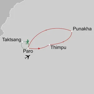 Touching Sense - Bhutan erleben mit Six Senses ab Paro: _Karte_bhutan-touching-sense_copyright: Stepmap, 123map-2013 Daten: OpenStreetMap, Lizenz ODbL 1.0