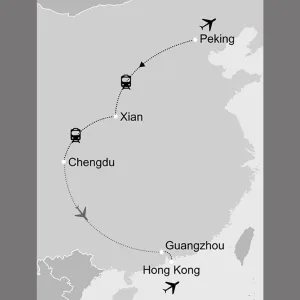 Gourmetreise von Peking nach Hong Kong: _Karte-china-gourmetreise-von-peking-bis-hong-kong_copyright: Stepmap, 123map-2013 Daten: OpenStreetMap, Lizenz ODbL 1.0