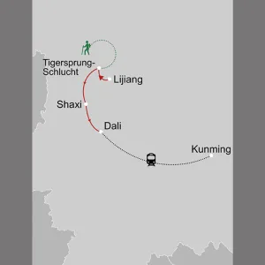 Yunnan Panorama auf der Tea Horse Road ab Lijiang: _Karte-china-yunnan-panorama_copyright: Stepmap, 123map-2013 Daten: OpenStreetMap, Lizenz ODbL 1.0