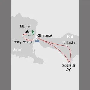 Imposanter Ijen Krater ab|bis Süd-Bali: _Karte_indonesien-bali-imposanter-ijen_copyright: Stepmap, 123map-2013 Daten: OpenStreetMap, Lizenz ODbL 1.0