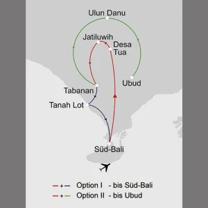 Natur & Kultur Tabanan ab Süd-Bali: _Karte_indonesien-bali-natur-und-kultur-tabanan_copyright: Stepmap, 123map-2013 Daten: OpenStreetMap, Lizenz ODbL 1.0