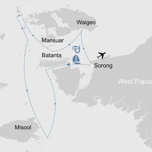 Unberührtes Inselparadies Raja Ampat  mit Ombak Putih | Katharina SOQ-SOQ ab Sorong: _Karte_indonesien-unberuehrtes-inselparadies-raja-ampat_copyright: Stepmap, 123map-2013 Daten: OpenStreetMap, Lizenz ODbL 1.0