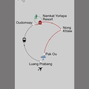 Ursprüngliches Oudomxay & Umgebung ab Luang Prabang: _Karte_laos-urspruengliches-oudomxay-und-umgebung_copyright: Stepmap, 123map-2013 Daten: OpenStreetMap, Lizenz ODbL 1.0
