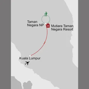Taman Negara, Eigenanreise: _Karte_malaysia-taman-negara_copyright: Stepmap, 123map-2013 Daten: OpenStreetMap, Lizenz ODbL 1.0